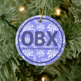 Ornamento De Cerâmica OBX Personalizado Bancos Exteriores Purple Natal