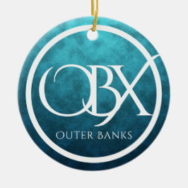 Ornamento De Cerâmica OBX Personalizado Outer Banks NC Beach Christmas