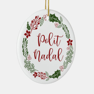 Ornamento De Cerâmica Occitano Feliz Frota de Natal, Polit Nadal