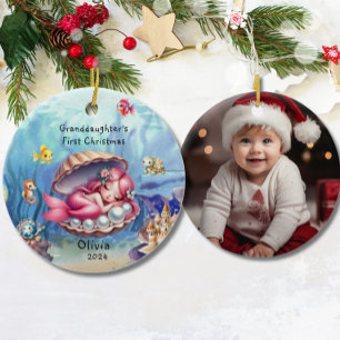 Ornamento De Cerâmica Oceano de Sereia das 1ruas da neta