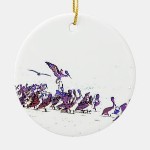 Ornamento De Cerâmica Oceano dos animais dos animais selvagens dos