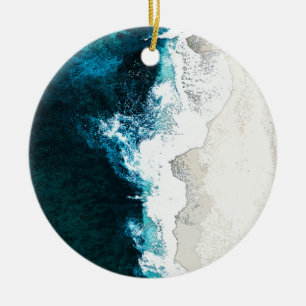 Ornamento De Cerâmica Oceano E Praia