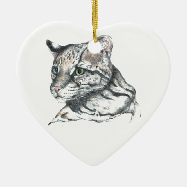 Ornamento De Cerâmica Ocelot1 (Frente)