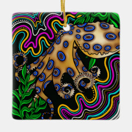 Ornamento De Cerâmica Octopus Cerâmica Ornament
