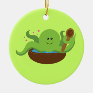 Ornamento De Cerâmica Octopus Soup
