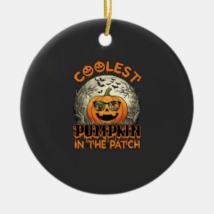 Ornamento De Cerâmica Óculos de Sol Assustadores de Halloween do Canil d