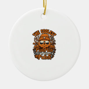 Ornamento De Cerâmica Óculos de sol com abóbora mais legais do Halloween