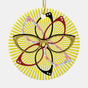 Ornamento De Cerâmica Óculos oculares - SRF