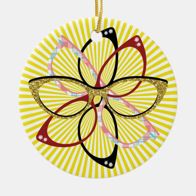 Ornamento De Cerâmica Óculos oculares - SRF (Frente)