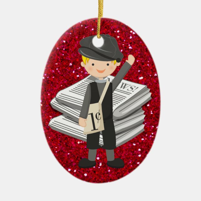 Ornamento De Cerâmica Ocupações - Jornal - SRF (Frente)