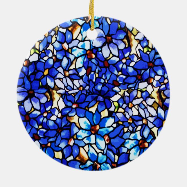 Ornamento De Cerâmica Ode para Tiffany Clematis (Traseira)