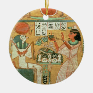 Ornamento De Cerâmica Ofenmut que oferece a Osiris, Stele de Ofenmut de