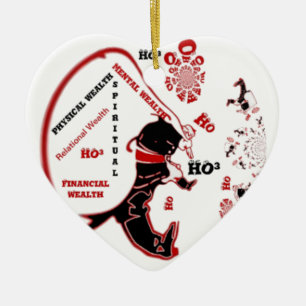 Ornamento De Cerâmica Oferta de Papais noeis Secretos - Prosperidade e R