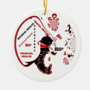 Ornamento De Cerâmica Oferta de Papais noeis Secretos - Prosperidade e R