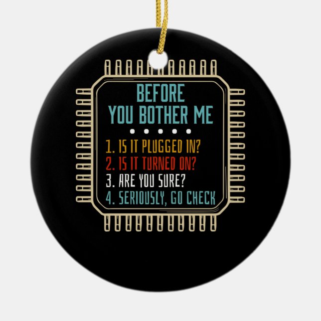 Ornamento De Cerâmica Oferta de suporte técnico de tecnologia da informa (Frente)