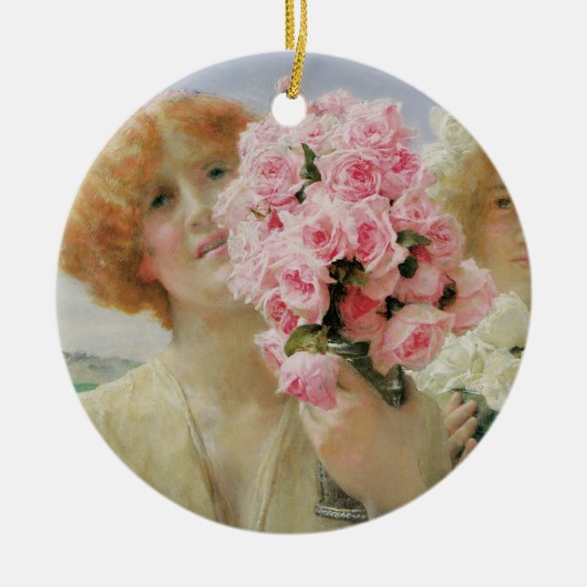 Ornamento De Cerâmica Oferta de Verão de Sir Lawrence Alma-Tadema (Frente)