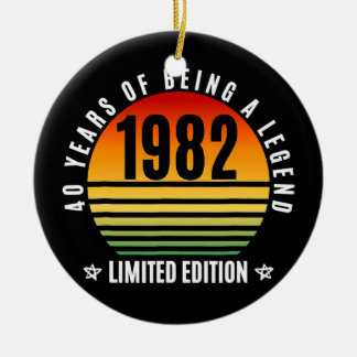 Ornamento De Cerâmica Ofertas com 40 anos de idade Retro 1982 Limited Ed