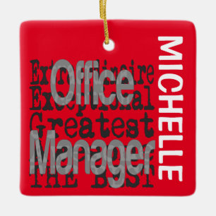 Ornamento De Cerâmica Office Manager Extraordinaire CUSTOM