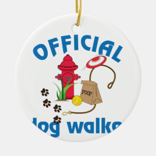 Ornamento De Cerâmica Oficial Dog Walker