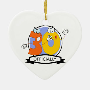 Ornamento De Cerâmica Oficialmente bandeira de 30 aniversários