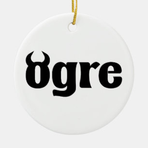 Ornamento De Cerâmica Ogro