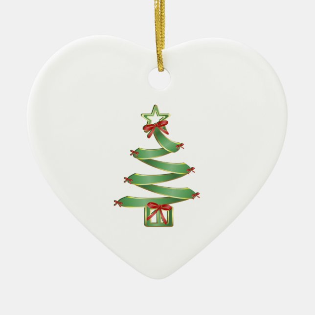 Ornamento De Cerâmica Oh árvore de Natal (Frente)