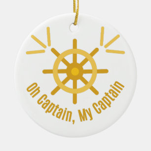 Ornamento De Cerâmica Oh capitão, meu capitão