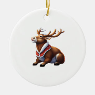 Ornamento De Cerâmica Oh Deer Design Moderno Energético