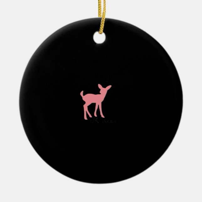 Ornamento De Cerâmica Oh Deer Retro Classic Style Ornament (Frente)