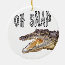 Ornamento De Cerâmica OH SNAP - Gator Irritado