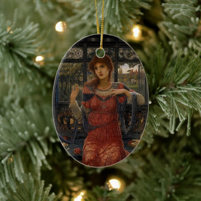 Ornamento De Cerâmica Oh Swallow, Swallow by John Melhuish Strudwick (Árvore)