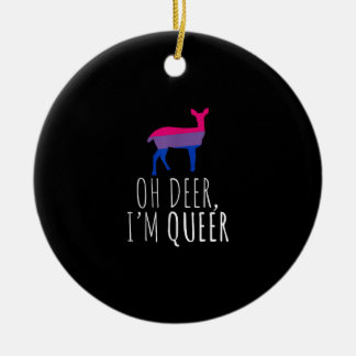Ornamento De Cerâmica Oh Veado Queer Orgulho Bissexual Gay Lésbica Enfei