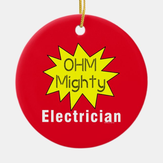 Ornamento De Cerâmica Ohm Mighty Eletronic (Frente)