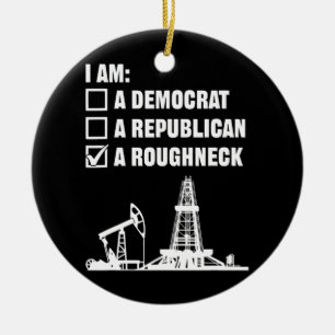 Ornamento De Cerâmica Oilfield Worker Welder Rig Oilman