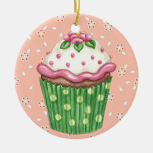 Ornamento De Cerâmica Olá, Cupcake!