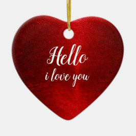 Ornamento De Cerâmica Olá, eu te amo