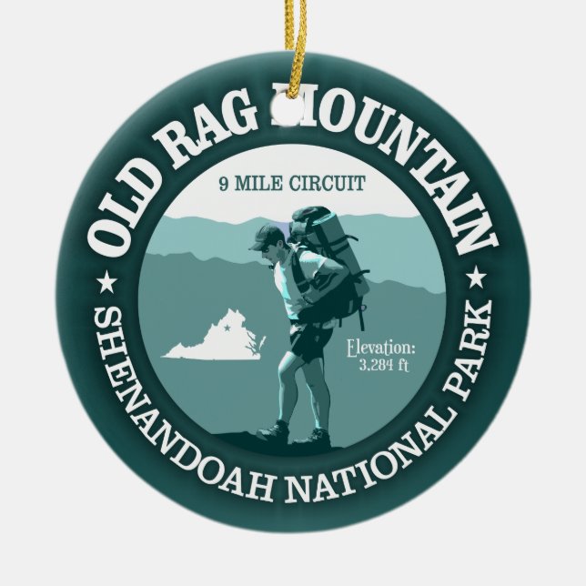 Ornamento De Cerâmica Old Rag Mountain (rd) (Frente)