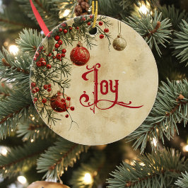 Ornamento De Cerâmica Old Victorian Rustic Family Personalized