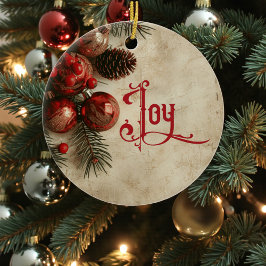 Ornamento De Cerâmica Old Victorian Rustic Family Personalized