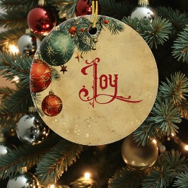 Ornamento De Cerâmica Old Victorian Rustic Family Personalized