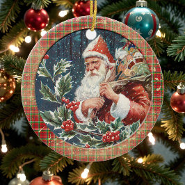 Ornamento De Cerâmica Old Victorian Rustic Family Personalized