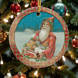 Ornamento De Cerâmica Old Victorian Rustic Family Personalized