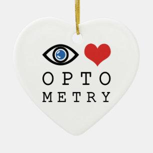 Ornamento De Cerâmica Olhar Amor Óptica - Carta de Olhos de Optometrista