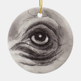 Ornamento De Cerâmica Olhar do Hipopótamo – Coleção Gaze