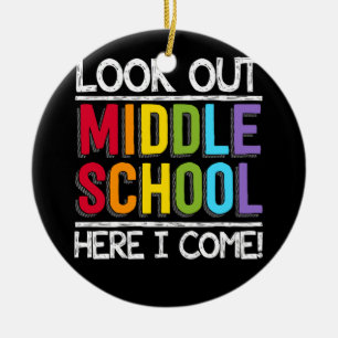 Ornamento De Cerâmica Olhe para a Escola do Meio Aqui Eu Vim
