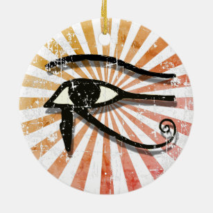 Ornamento De Cerâmica Olho Assustado do Horus Egípcio Símbolo Retrovisor