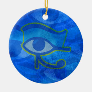 Ornamento De Cerâmica Olho Azul Horus