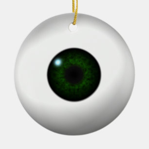 Ornamento De Cerâmica olho azul/olho verde