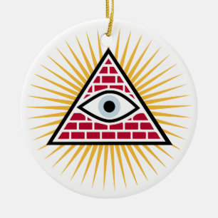 Ornamento De Cerâmica Olho Freemasônico