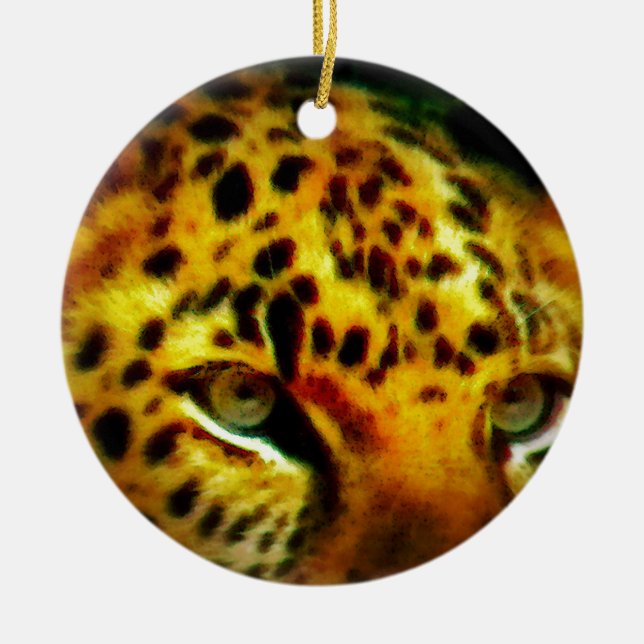 Ornamento De Cerâmica Olhos de Jaguar (Frente)
